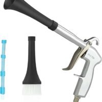 High Pressure Car Cleaning Gun with 2 Set Nozzle, Car Interior Spray Gun Car Cleaning Kit for Vehicle Trim Carpet Seat, Works with Air Compressor