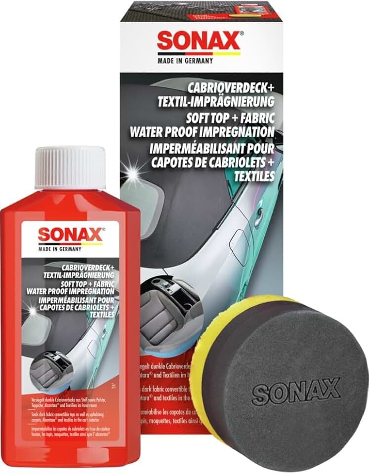 SONAX Convertible hood+textile Impregnation (250 ml) sealing and impregnation for convertible covers made of fabric | Art-Nr. 03101410