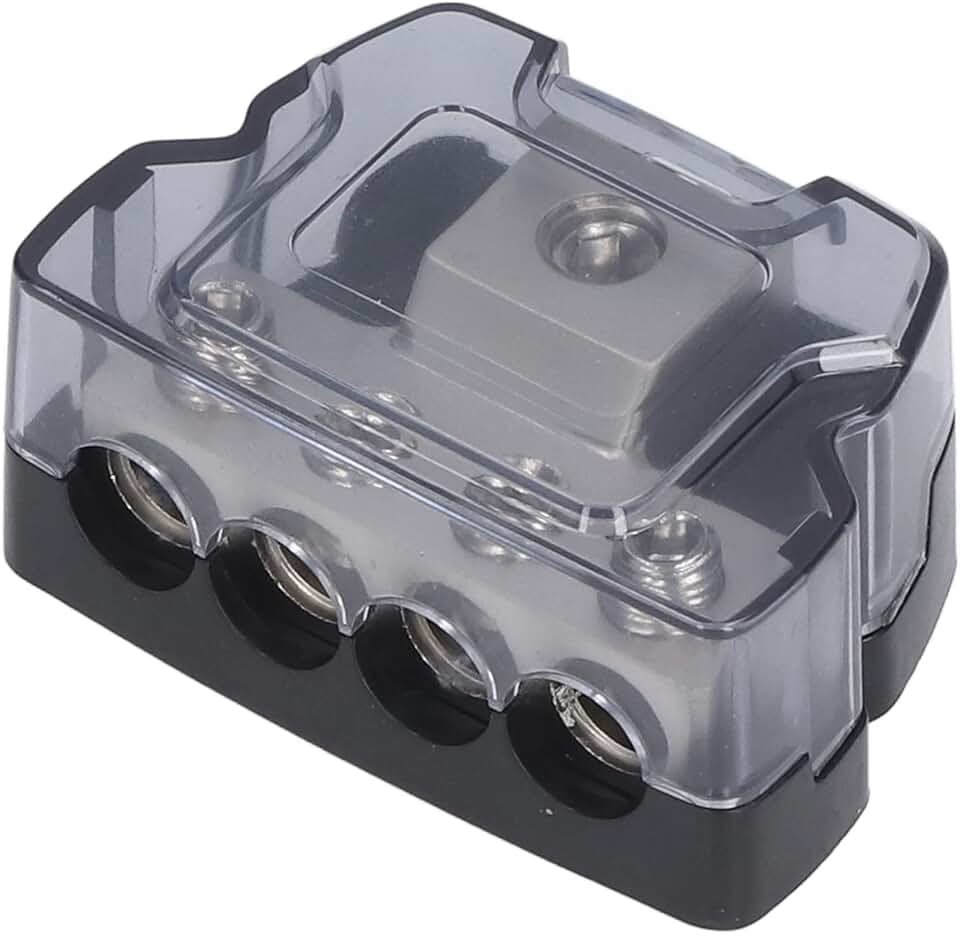 4-weg Stroomdistributieblok voor Auto-Audio – Versterkerzekeringhouder & Aardverdeler