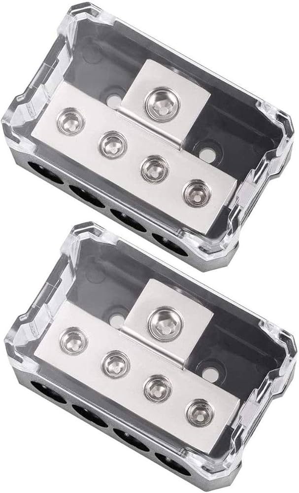 4-weg Stroomdistributieblok voor Auto-Audio – Versterkerzekeringhouder & Aardverdeler - Afbeelding 2