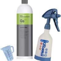 detailmate Koch Chemie Green Star Cleaning Set Universal Cleaner 1L Measuring Cup 50 ml and Mercury Super PRO+ 360 Degree VITON Blue Spray Bottle 0.5 Litre Blue